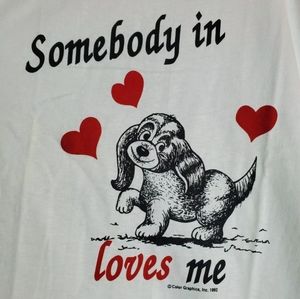 Somebody in...Loves me 90s vintage tee XL